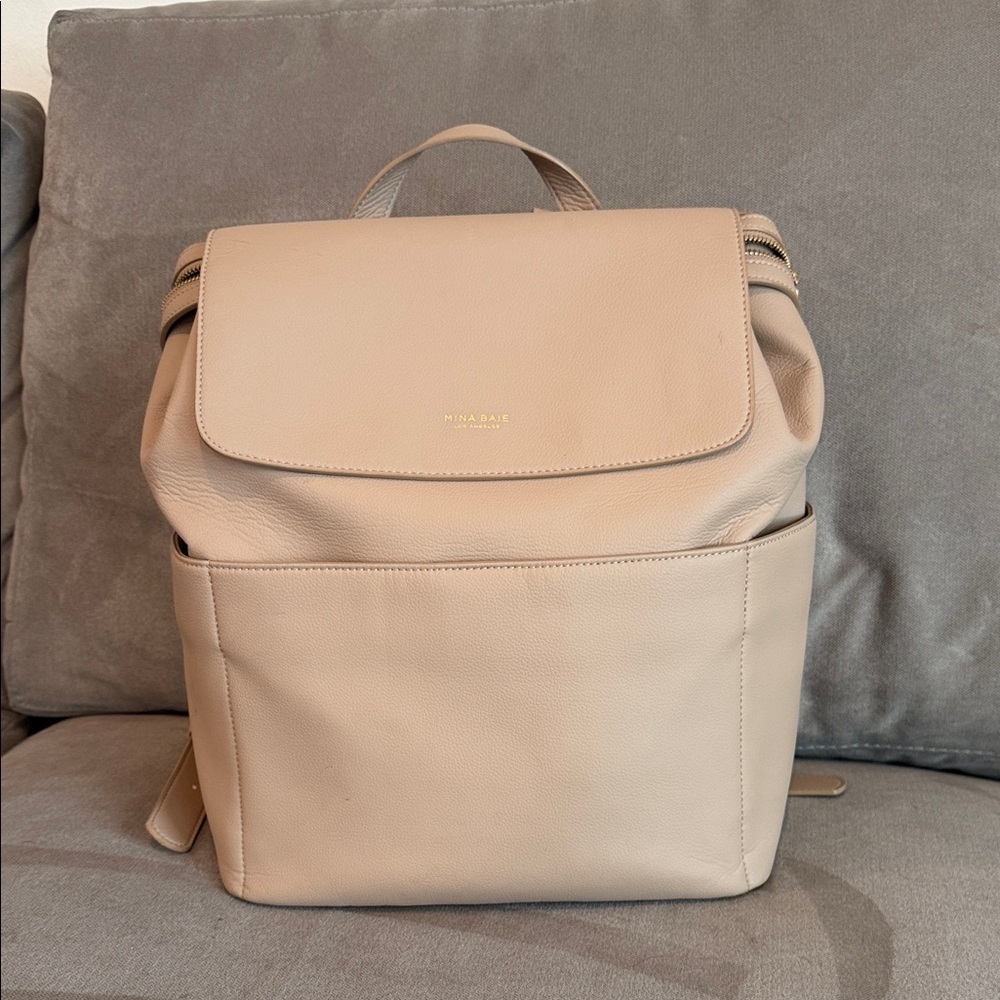 Mina Baie Kinney Diaper Bag Tan